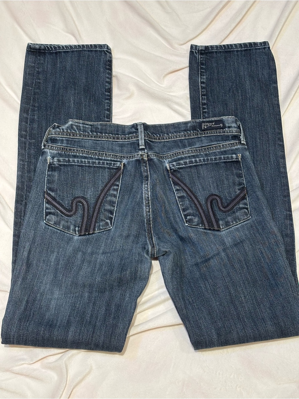 Citizens Of Humanity Dark Blue Straight Leg Jeans